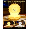 Cexovo Nachtlicht Wiederaufladbar,Nachtlampe kinder,mit 9 Farben und Timer,Nachttischlampe Kinder,Löwennachtlicht Lampe,