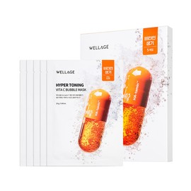 Wellage Hyper Toning Vita C Bubble Mask 5 Sheets