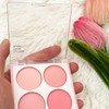 Blushers for Cheeks Make Up, 4-In-1 Pink Blush Palette, Matte