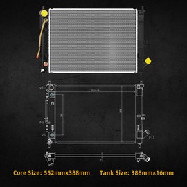 DWVO Radiator Compatible with 2014 Hyundai Elantra Coupe 2014-2016 Elantra 2016-2017 Elantra GT 2015-2017 Kia Forte Koup 2015-2018 Forte Forte5 1.8L 2.0L L4
