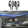 ruihe 4pc Carbon Fiber Color Automobile Door Window Control Panel
