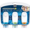 Squeeze It Trio, TSA-Approved Travel Bottles, Leakproof Silicone Containers for