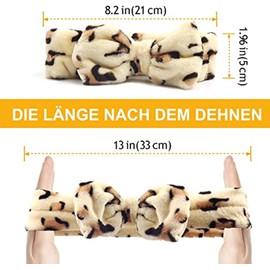 8 Pcs Spa Headband Soft Bow Hair Band Skincare Headbands, Bow Hair Band Women Facial Makeup Head Band Soft Coral Fleece Head Wraps for Spa Shower Makeup Whasing Face