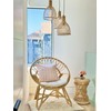 Kouboo Bottle Cane Rib Open Weave Pendant Lamp Natural
