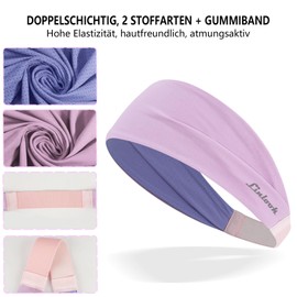 Women's Headband - Elastic Hair Band Wide Quick-Drying Sweatband Forehead for Sports Yoga Running Workout Training Fitness Tennis Gym Cycling Hiking Jogging (Pack of 3 Solid Colour)