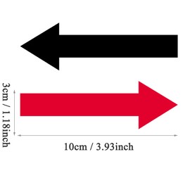 Pack of 72 Fluorescence Stickers Arrows Sticky Markers Film Index Flags Arrow Tabs Coloured Sticky Notes Writeable Tabs for Room Directions (10 x 3 cm, 6 Colours)