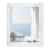 Tanmicoshomy 30 x 36 Inch Rectangle Wall Mirror, Natural Shell