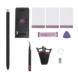 Phone Stylus Pen High Sensitivity Plastic with 5 Tips Phone Stand Anti Slip Strap for Galaxy S22 Ultra 5G Silver