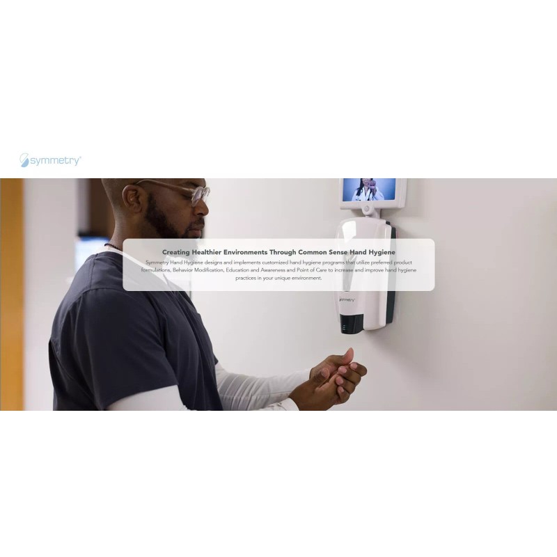 Symmetry Hand Hygiene Dispensers Symmetry with Non-Alcohol foaming hand Sanitizer