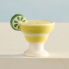 CRACKER BARREL MINI MARGARITA GLASS WITH LIME WEDGE SALT &
