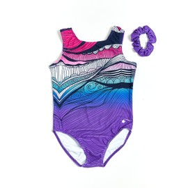 Destira Zen Doodle - Maillot de gimnasia para niñas, patrón geométrico magenta, suave y cómodo, niño XS (5X)