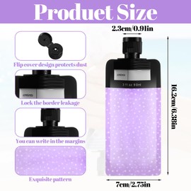 9PCS Travel Liquid Container Set - Refillable Travel Pouches for Toiletries, 3oz TSA Approved Squeeze Pouches, Travel Shampoo Skin Care Containers