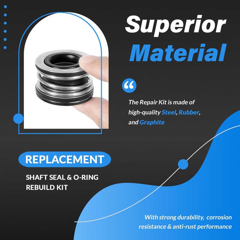 usvehj Pool Pump Gasket Seal O-Ring Rebuild Repair Kit Replace