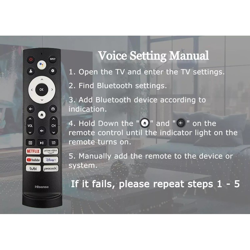 For Hisense Original ERF3V0H Remote Control for All Hisense Google