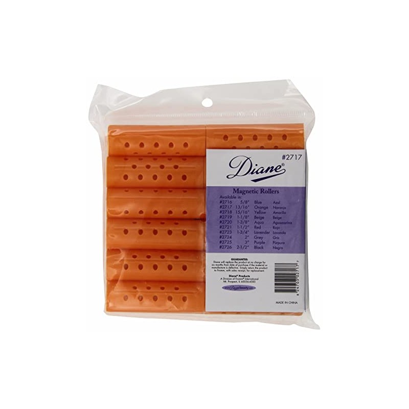 Diane Hair Rollers - Orange - 12 Pack