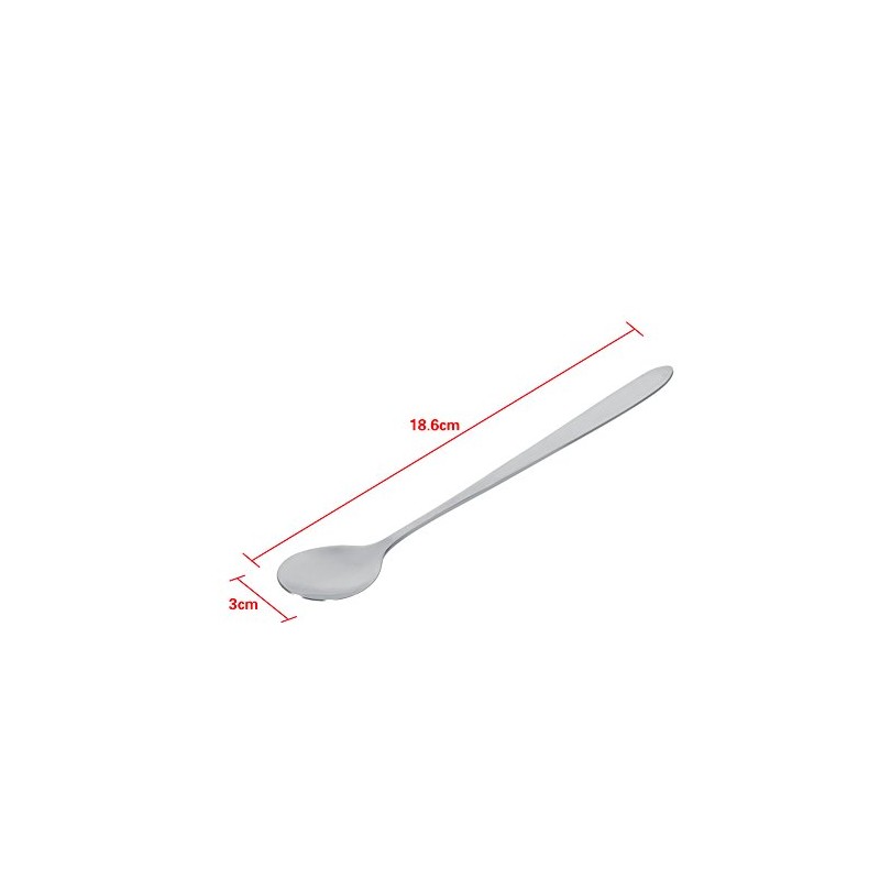 6 Piezas De Cucharas De Mango Largo, Cucharas De Acero