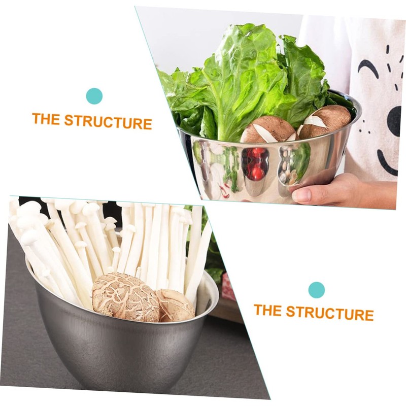 Zerodeko Stainless Steel Angled Vegetable Bowl Modern Buffet Serving Bowl