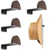 SEKSON Cowboy Hat Rack for Wall, 4 Pack Wooden Hat