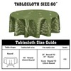 Kawani Spring Summer Leaf Tablecloth Round 60 Inch Green Plant