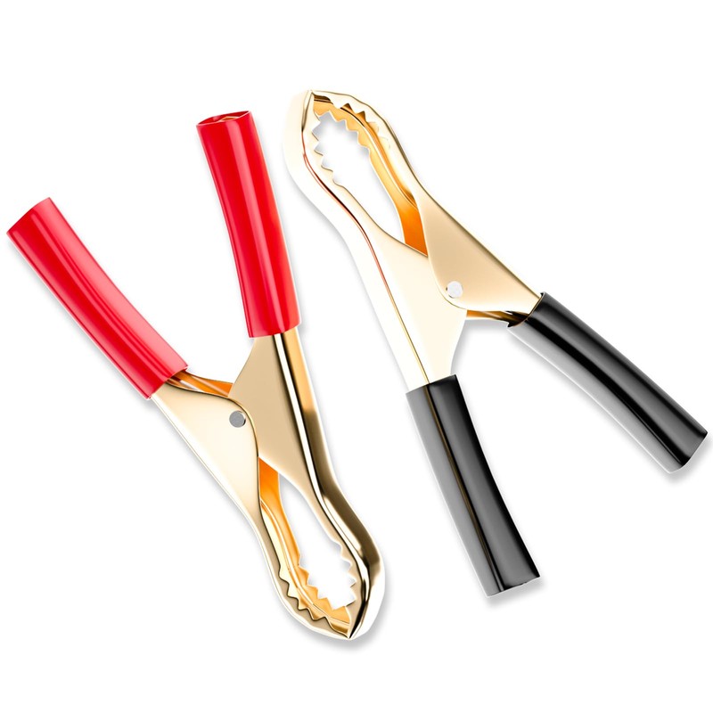 Goupchn 10PCS Insulated Alligator Clips Black & Red Crocodile Clamps