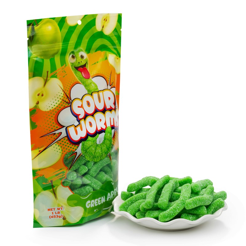 FirstChoiceCandy Sweet & Sour Gummy Worms, Multi Flavors and Solid