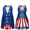 2 Pcs 4th of July Aprons USA Flag Aprons American