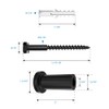 ZEKOO 2" Sliding Barn Door Hardware Track Spacers Replacement Assemblies