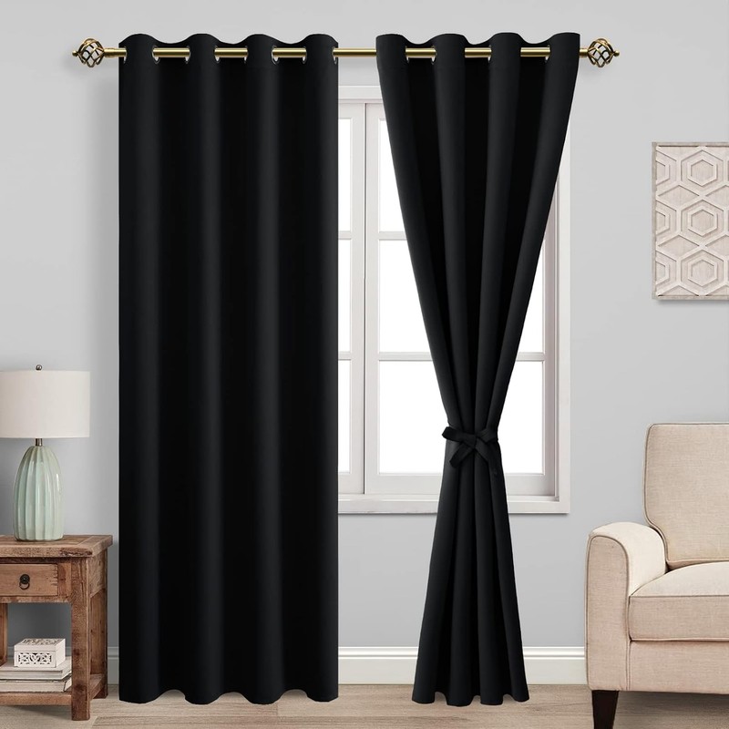 JIUZHEN Cortinas Opacas con Ojales para Dormitorio o salón, 2