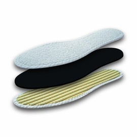 Lenzen 3 Pairs of Terry cloth Barefoot Insoles - White, size: 46