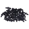 Deror 100pcs 4/7 Hose Connector 2 Way Watering Drip Connector