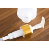 Clear Natural Refillable Plastic Squeeze Bottle with Gold Pump Dispenser