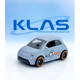 Hot Wheels Fiat 500e (Grey) 2/5 Compact Kings - 2024-22/250 (Short Card) - COMES IN A KLAS CAR KEEPER SHORT CARD PROTECTOR CASE - HTC18