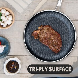 THE COOK'S COMPANY Non-Stick Frying Pan - Premium Skillet for Everyday Cooking, Nonstick Pan for Easy Cleanup, Durable Pan for Versatile Cooking Needs (Size: 11inch)