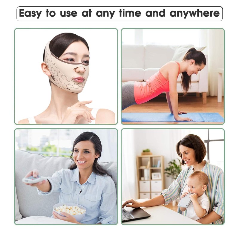 kanuoc V Line Lifting Mask, Adjustable Chin Strap for Sleeping,