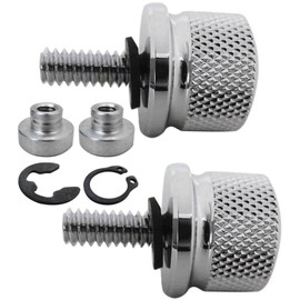 2025 New 2pcs Motorcycle Seat Bolt Screw Nut Mount Kit Fit for Harley Davidson Touring Sportster Softail Dyna 1996-2025, Stainless Steel Accessories (Chrome)