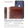 Wallet for Men Bifold Genuine Leather Zipper Wallet RFID Blocking