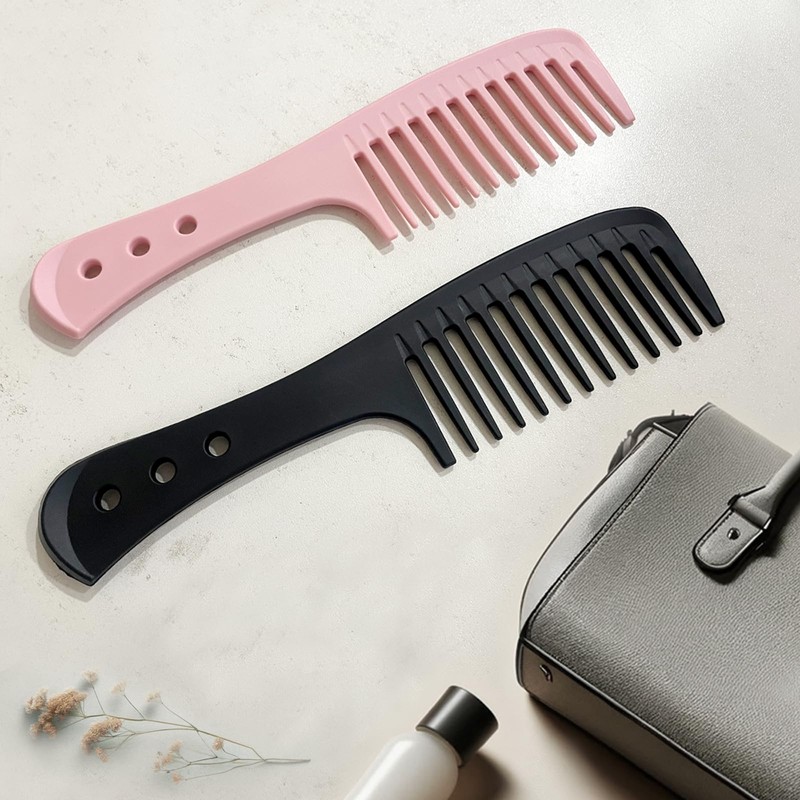Set of 2 Professional Styling Combs – Versatile Pink and