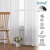 Lecloud Serena Semi Sheer White Curtains 63 Inch Length Set