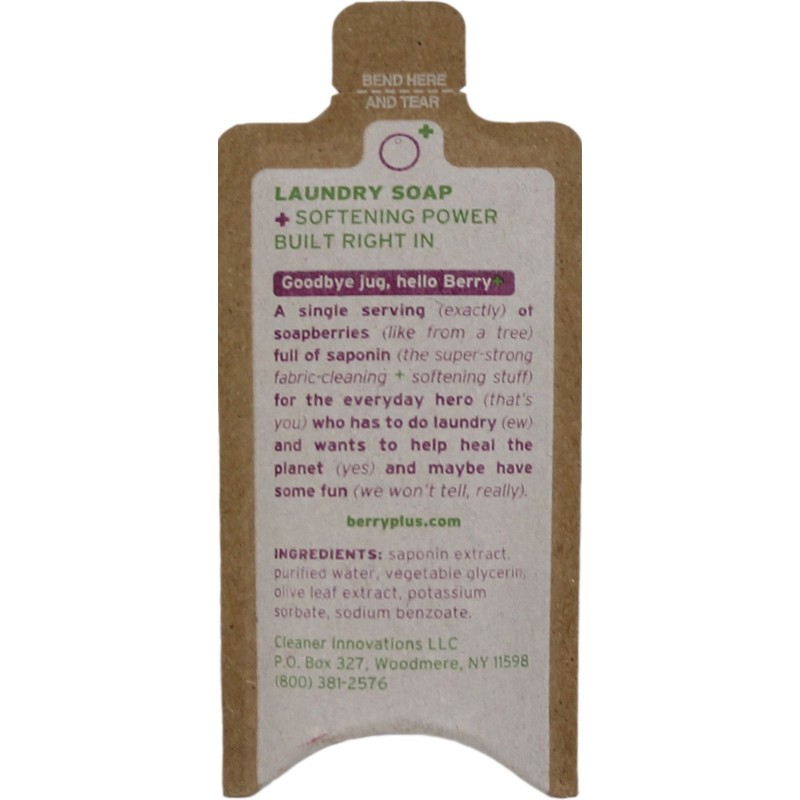 BerryPLUS"Soap Berry" 1-FL OZ Eco-Friendly Natural Single Load Laundry Detergent