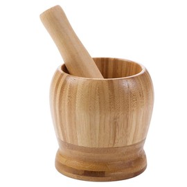 Pestle and Mortar, Wooden Mortar and Pestle, Mortar and Pestle, Mortar and Pestle, Wooden Mortar with Pestle, Spices, Pepper, Garlic and Nuts, Kitchen Utensils (Large)