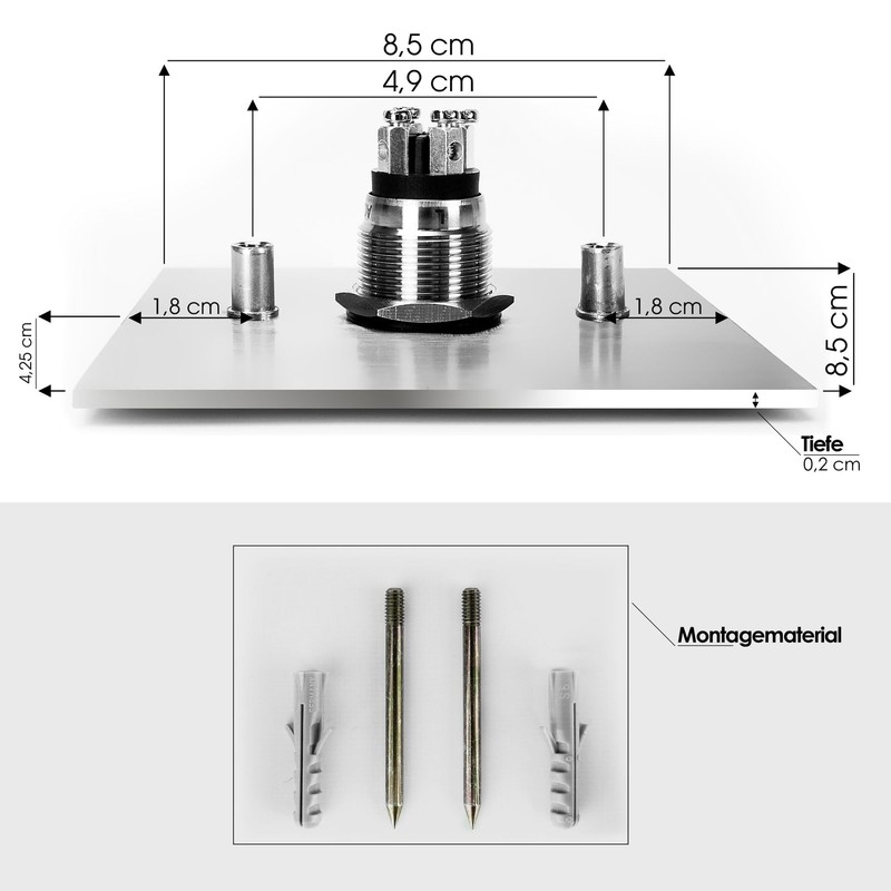 Quality MOCAVI Ring 515 Bell Plate V4A Stainless Steel Square