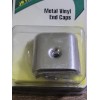 JR Products 49675 Aluminum Metal Vinyl End Caps - 4pk