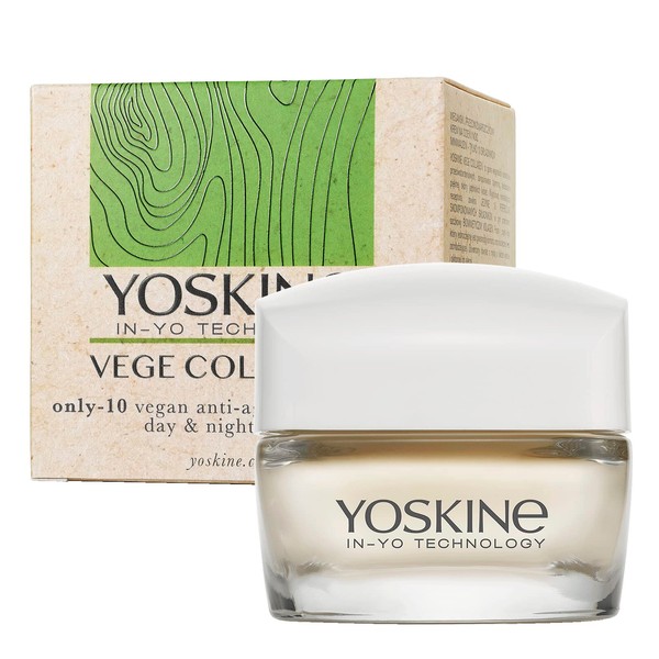 Yoskine Vege Collagen Day and Night Cream - Women's Face Cream - Moisturising Cream Face - Anti-Ageing Cream Women - Wrinkle Night and Day Cream