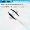 JEUCLEL 10.6-Inch Push through Ratchet, 1/2" Drive, 7.5° return angle,