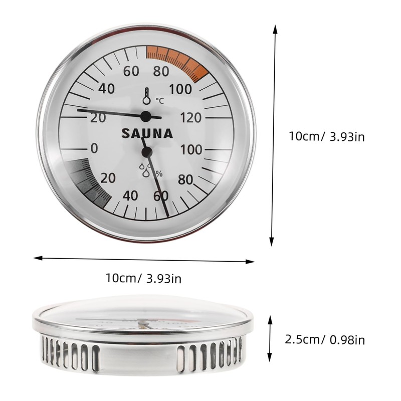 iplusmile Sauna Temperature and Humidity Gauge Dual Use Hygrometer for