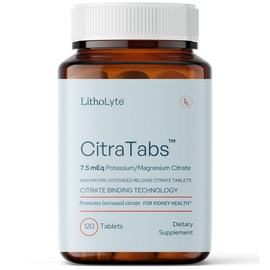 CitraTabs™ | 7.5 mEq | Extended-Release Citrate Tablets | by LithoLyte® | 120 Tablets