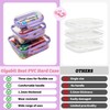 GigabitBest 3 Pack Deep Clear Hard Shell Zipper Cases with