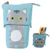 Ytuomzi Telescopic Pencil Pouch Standing Pen Holder Cute Pencil Bags