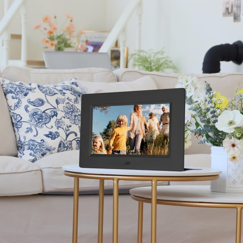 7 Inch Digital Photo Frame, Electronic Photo Frame, 1024x768P Music
