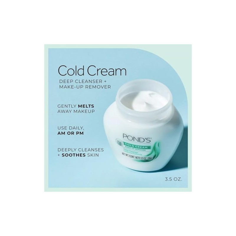 Pond's Limpiador de crema fría 3.5 oz (paquete de 2)